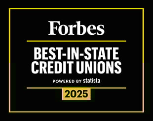 Forbest Best-in-State Credit Unions award logo, 2025.