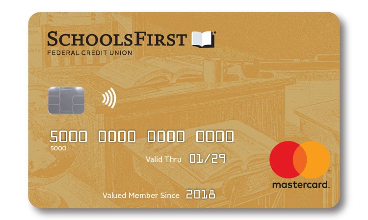 SchoolsFirst FCU Share-Secured Mastercard.